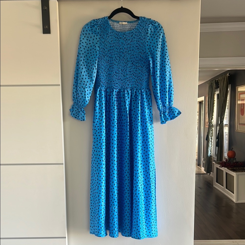 Sunday Up Smocked Polka Dot Dress